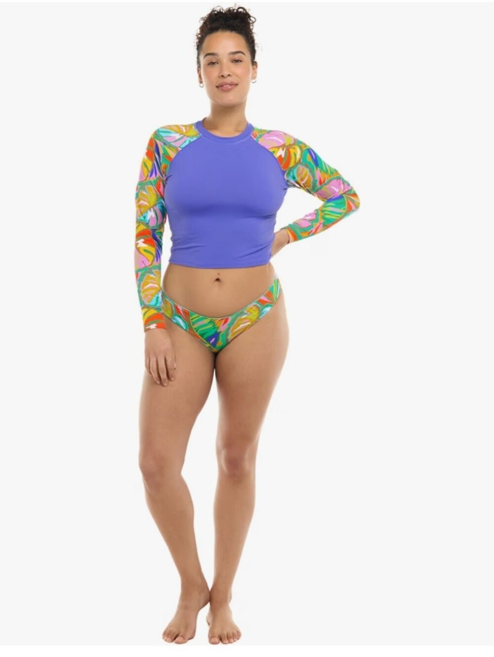 Kiko Crop Rash Guard Swim Top